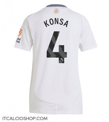 Aston Villa Ezri Konsa #4 Seconda Maglia Femmina 2024-25 Manica Corta